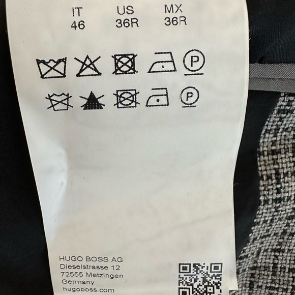 Hugo Boss Men's Jestor6 Regular Fit Suit Checkered Blazer Jacket Size 36R - Picture 10 of 13